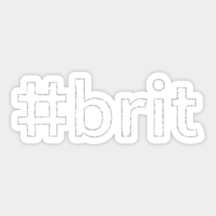 #brit - white text Sticker